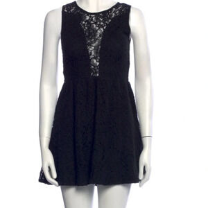For Love And Lemons Lace Black Mini Dress Black Size Small